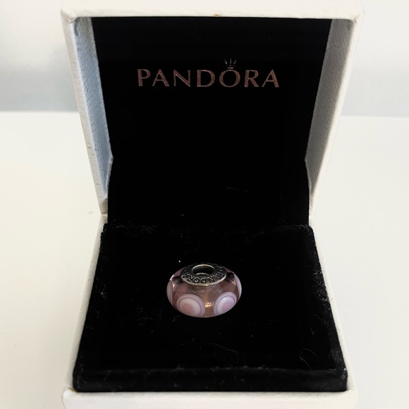 PANDORA RETIRED PINK MURANO CHARM - Picture 1 of 1